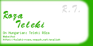 roza teleki business card