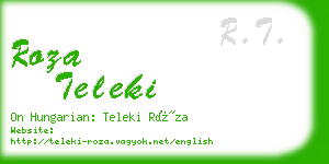 roza teleki business card